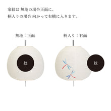 画像をギャラリービューアに読み込む, 風鈴提灯 えん  家紋入り
